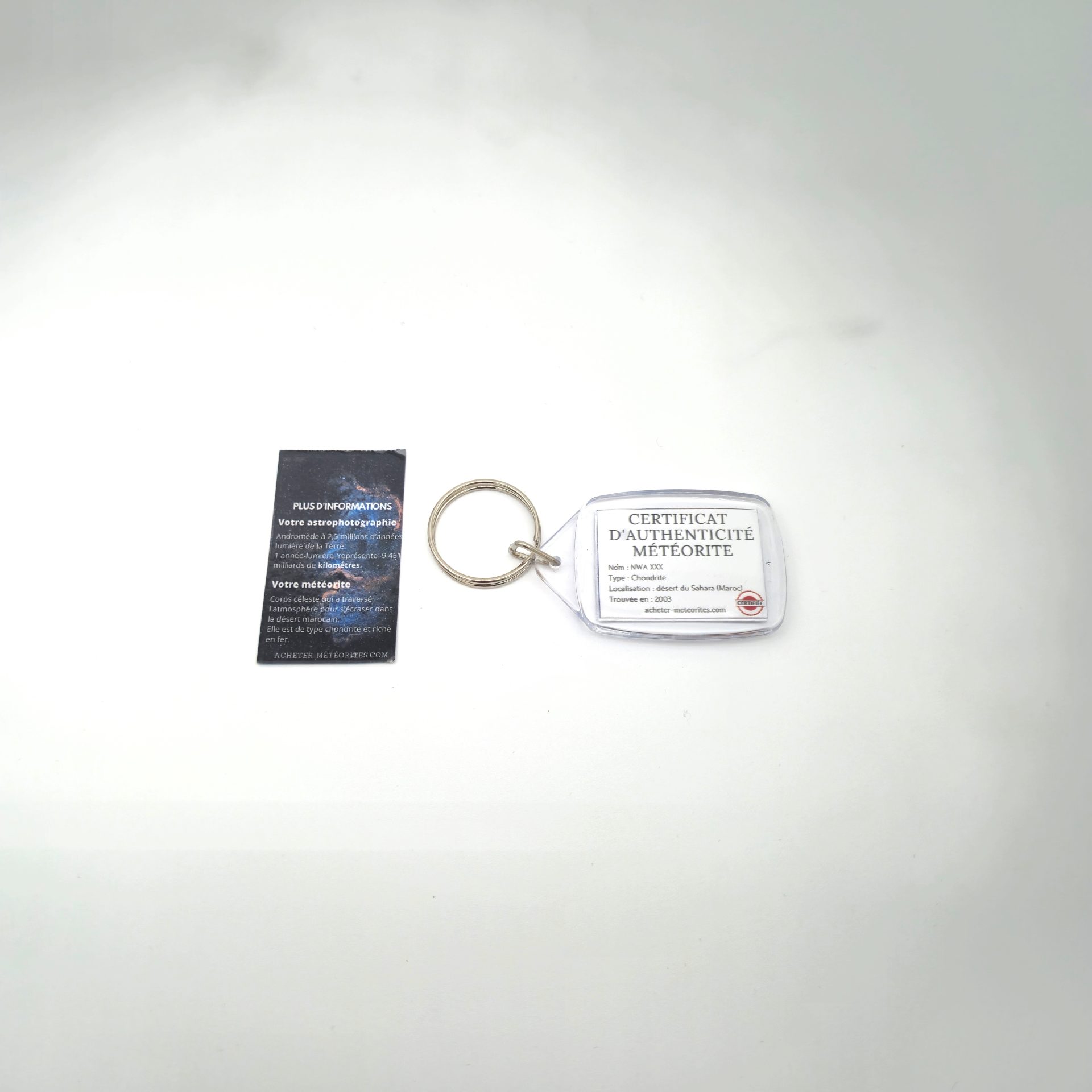 andromeda galaxy meteorite key ring