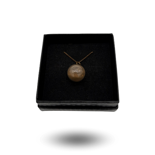 glass ball chondrite pendant