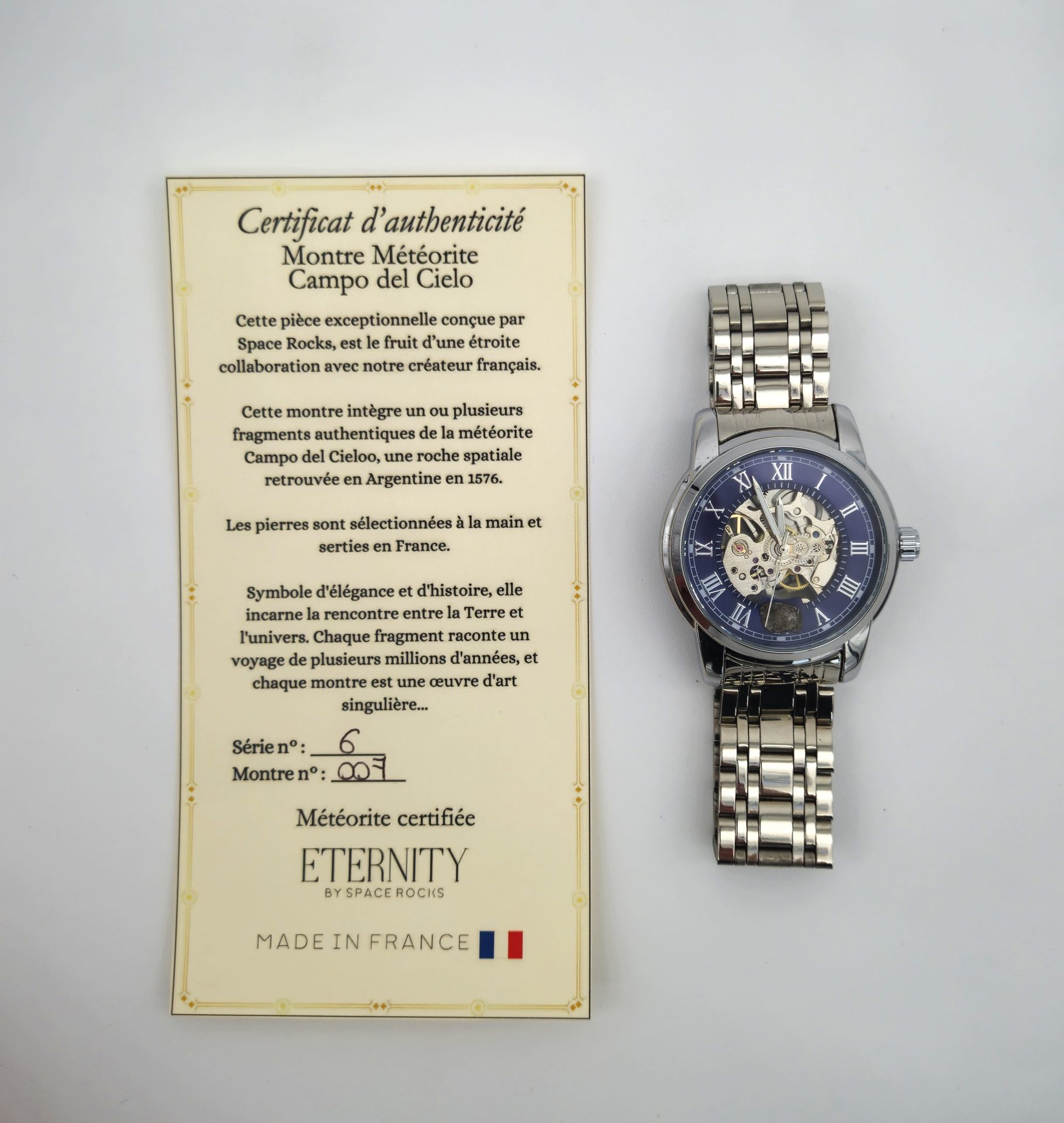meteorite men's watch campo del cielo steel bracelet (2)