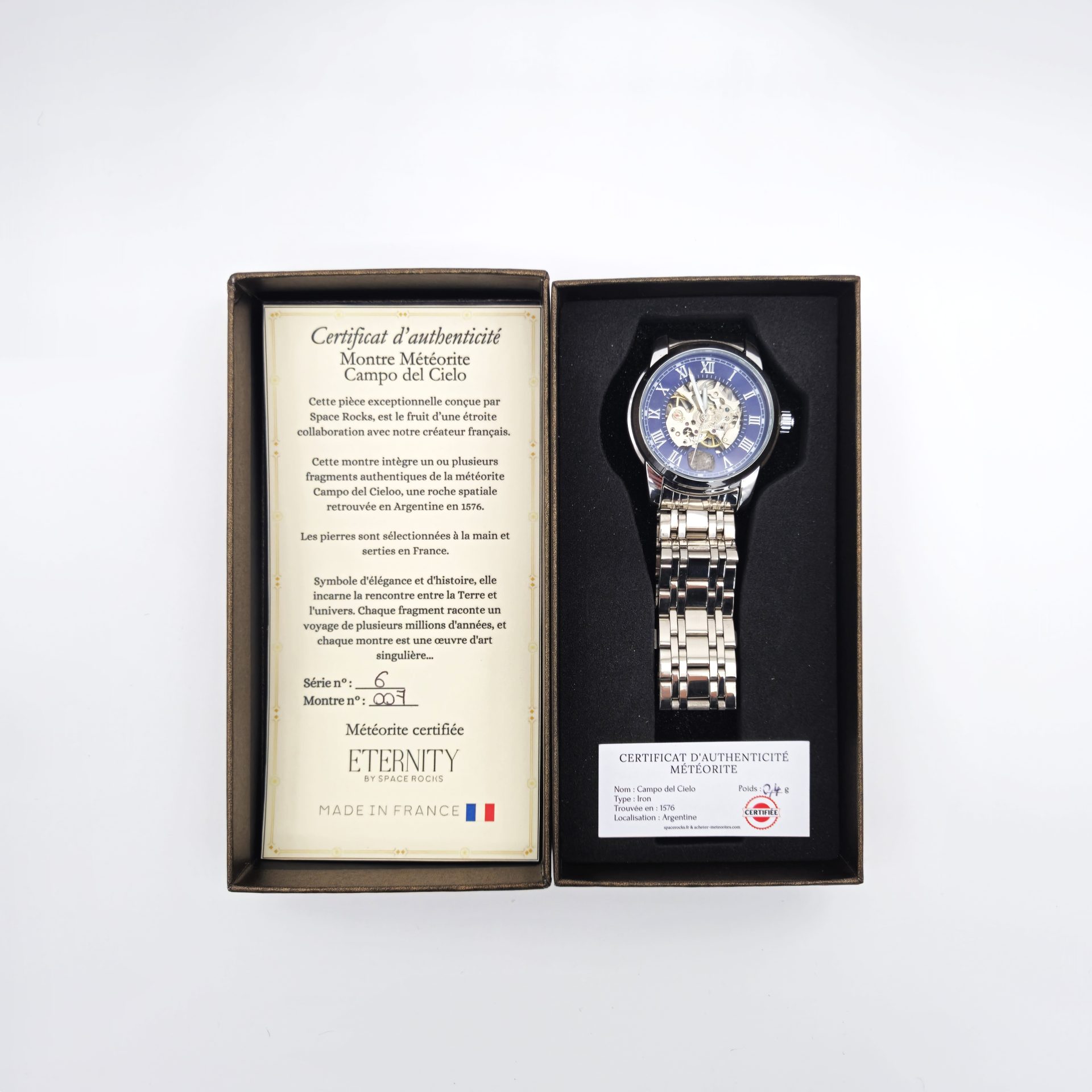 meteorite men's watch campo del cielo steel bracelet (3)