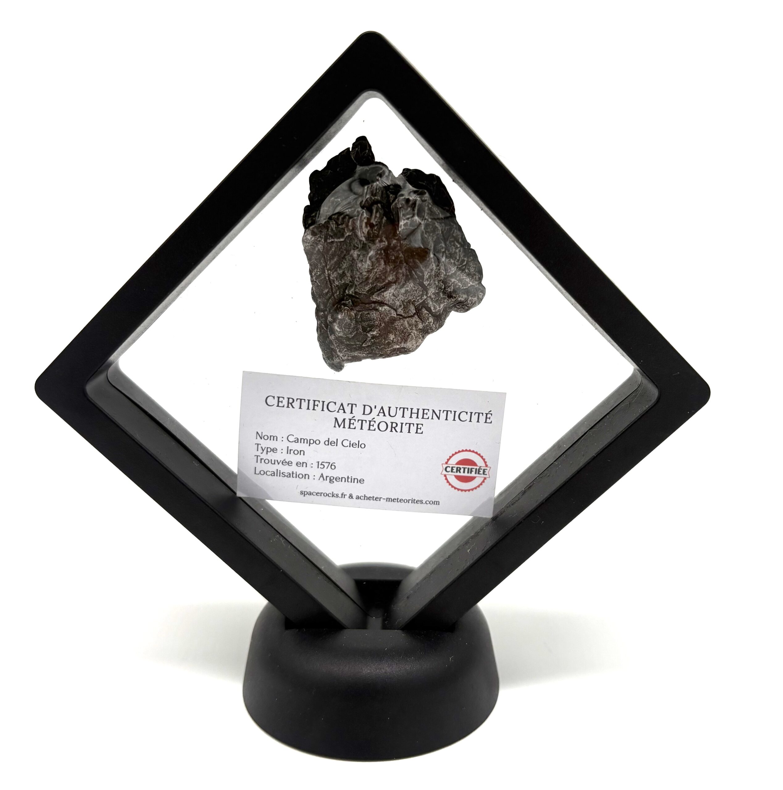 Campo del Cielo meteorite decoration in transparent box - original idea (2)