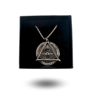 Necklace cosmic eye lunar meteorite Laâyoune 003 symbolic pendant