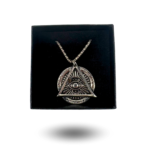 Necklace cosmic eye lunar meteorite Laâyoune 003 symbolic pendant
