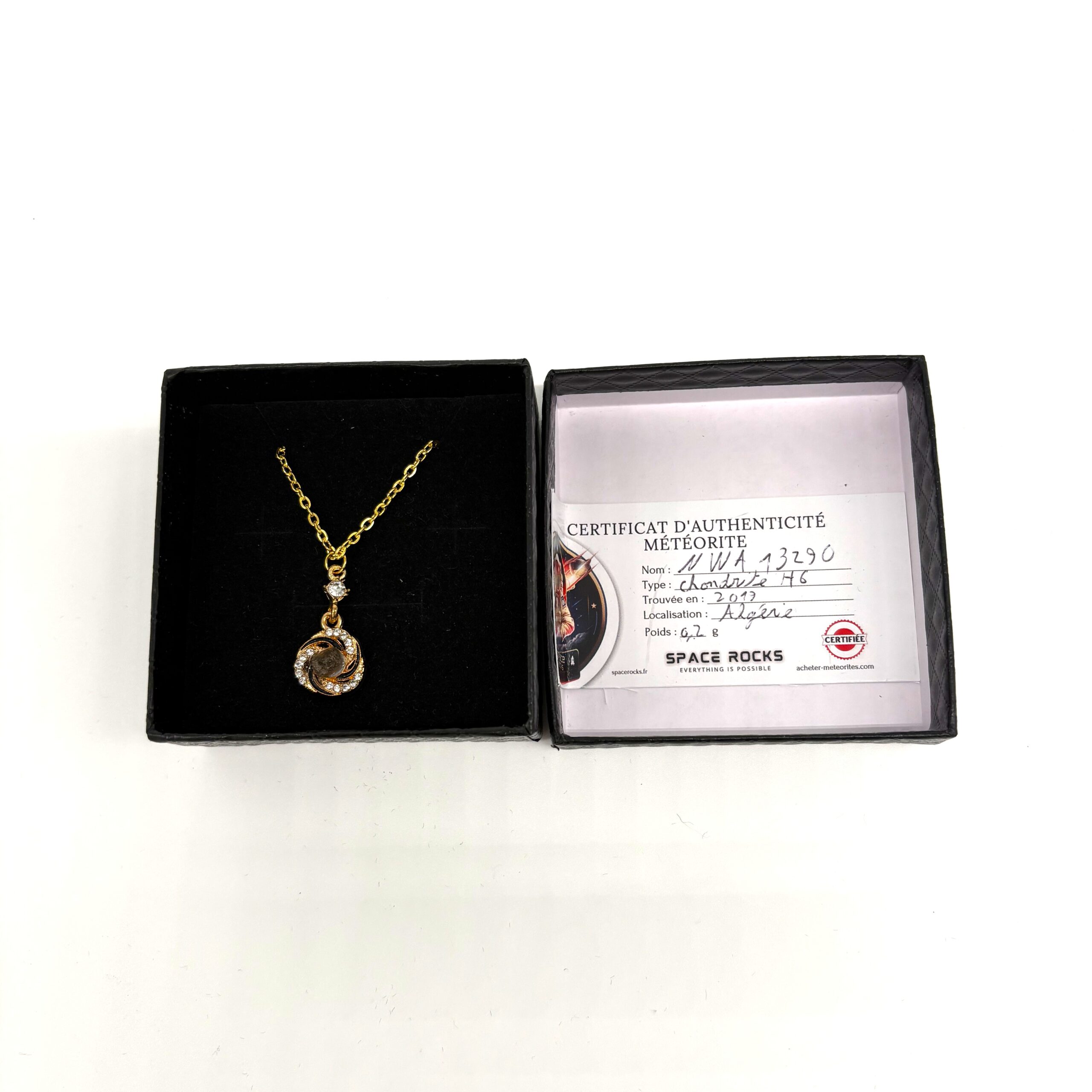 meteorite stone necklace extraterrestrial jewel