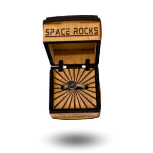 Ring meteorite celestial fragment campo del cielo wooden case