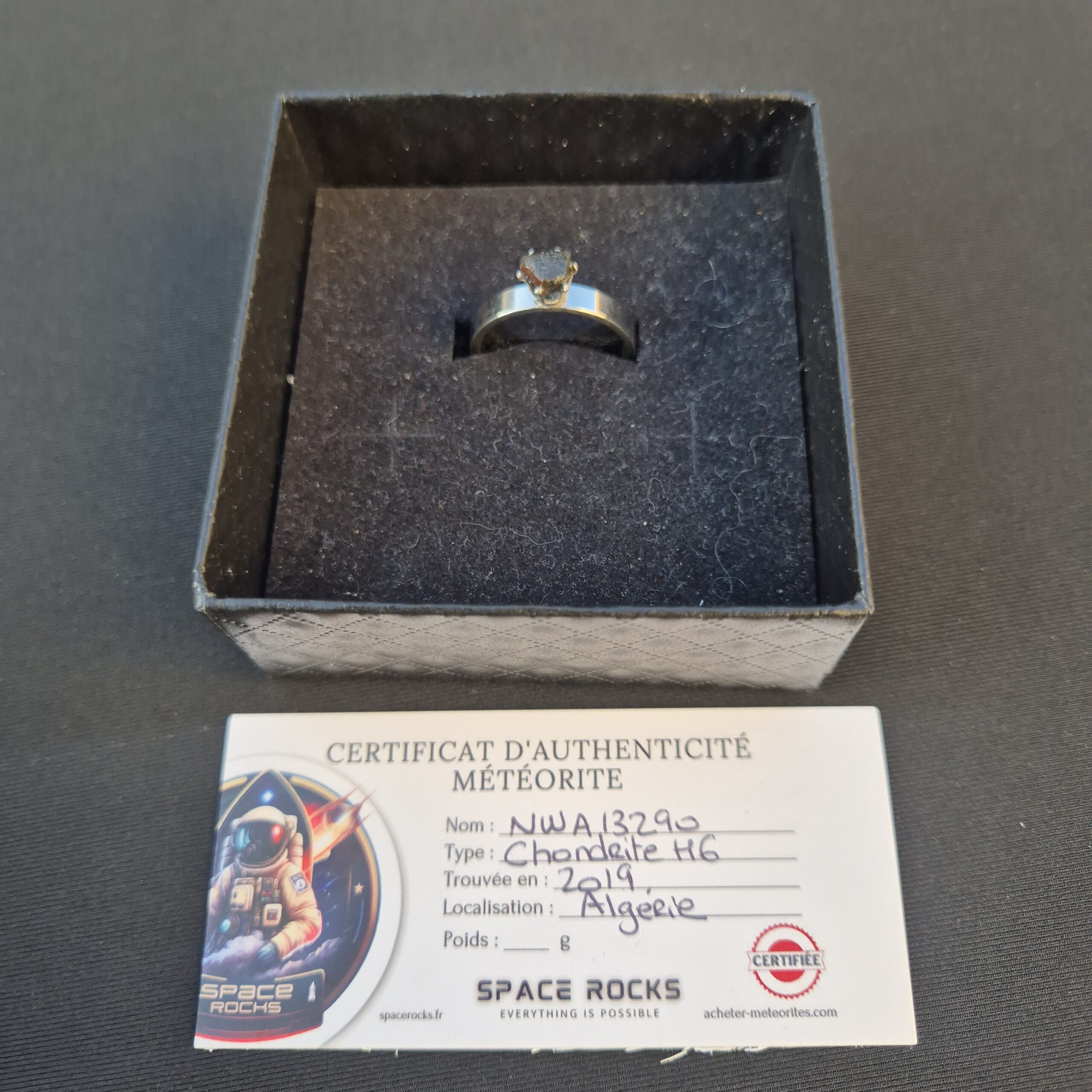 bague meteorite NWA 13290