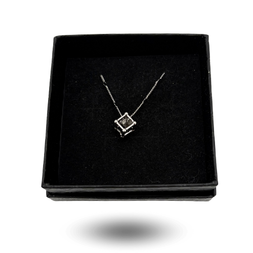 necklace pendant silver meteorite campo
