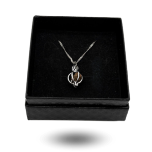 pendant cage necklace natural stone