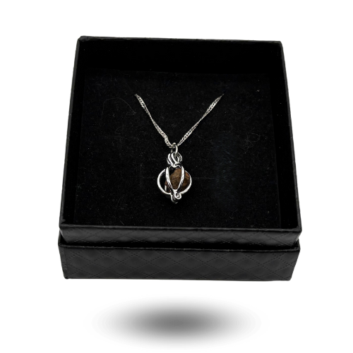 pendant cage necklace natural stone