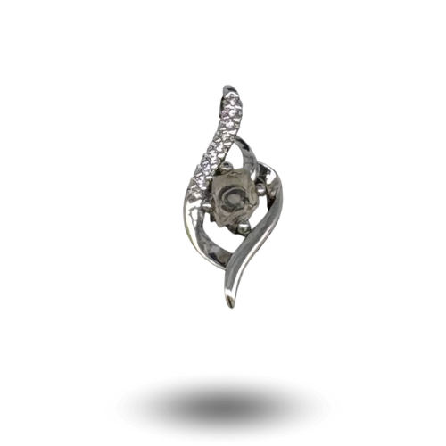 elegant silver pendant libyan glass