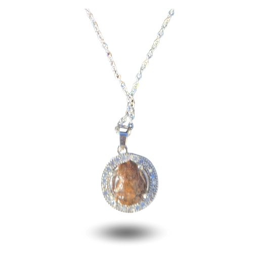 necklace rare stone zircons mesosiderite meteorite nwa 14093