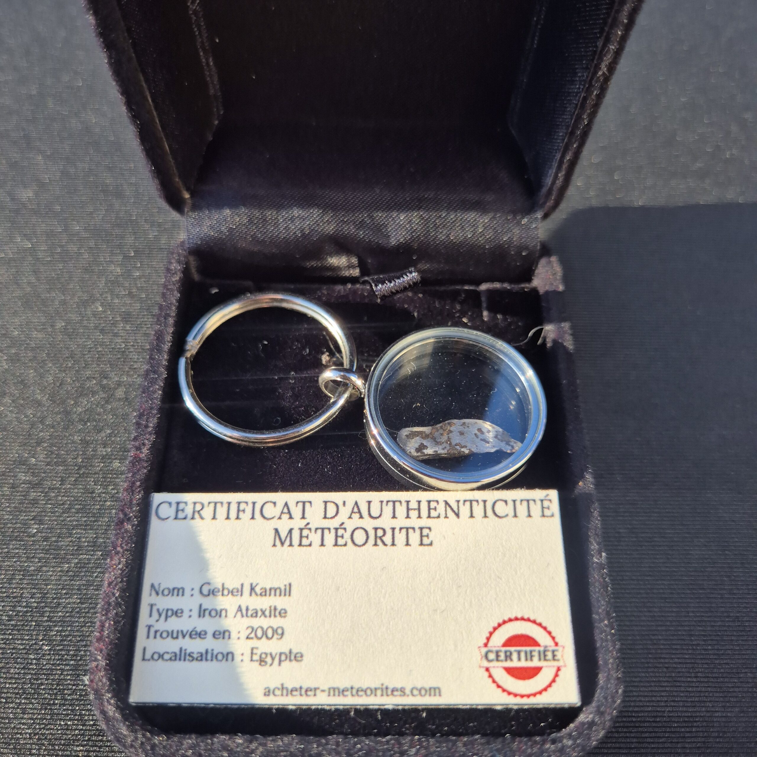 meteorite key ring