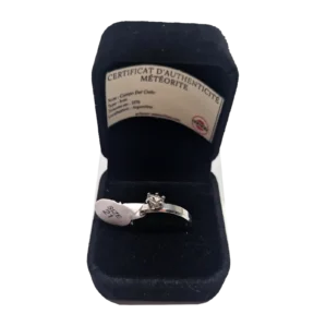 Bague solitaire argentée – Campo del Cielo, taille 21