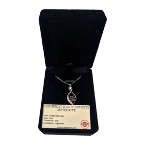 Collier infini bicolore à zircons – météorite Campo del Cielo