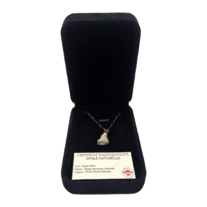 Collier opale Welo brute multicolore – chaîne dorée fantaisie