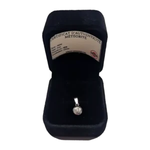 Petit pendentif rond serti – météorite Aletai, sans chaîne