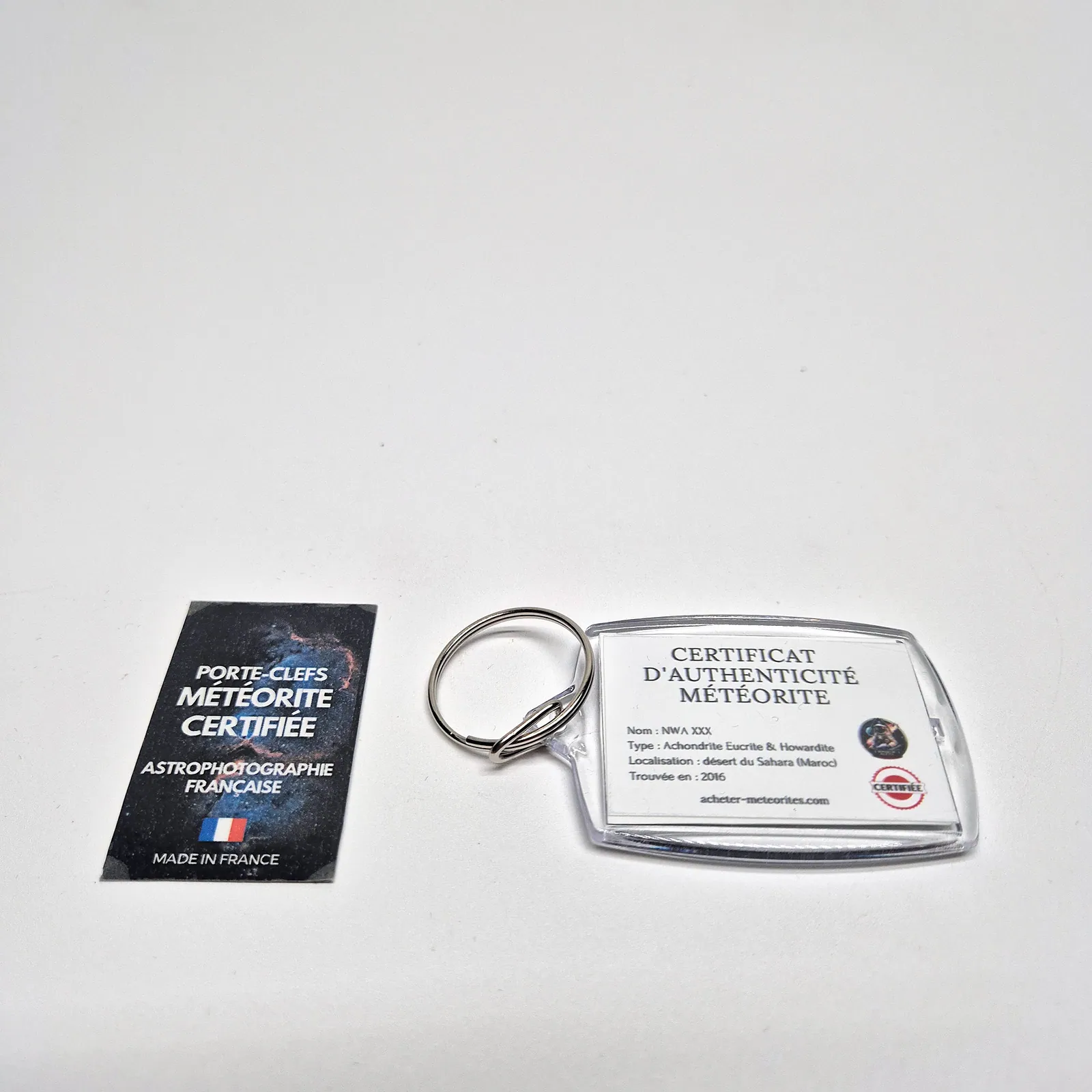 Porte-clés météorite certifiée – nébuleuse de la Rosette – vue 13