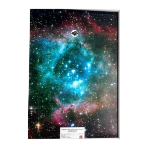 Tableau ciel étoilé – nébuleuse de la Rosette, météorite Campo del Cielo