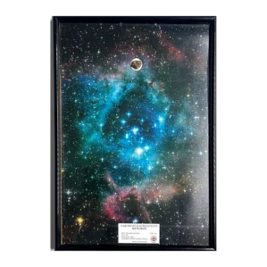 Tableau espace grand format – nébuleuse de la Rosette, météorite NWA XXX