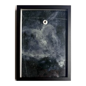 Tableau espace noir et blanc – nébuleuse du Cœur, météorite Campo del Cielo