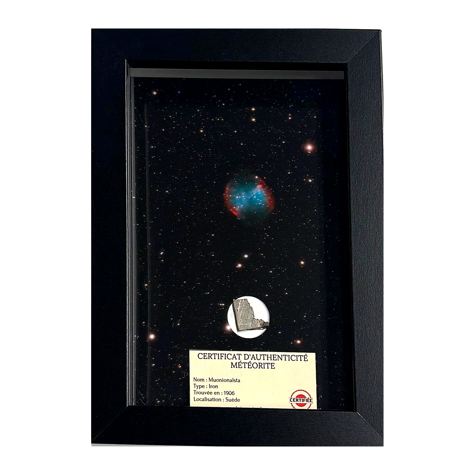 Tableau Muonionalusta – nébuleuse planétaire et météorite de fer