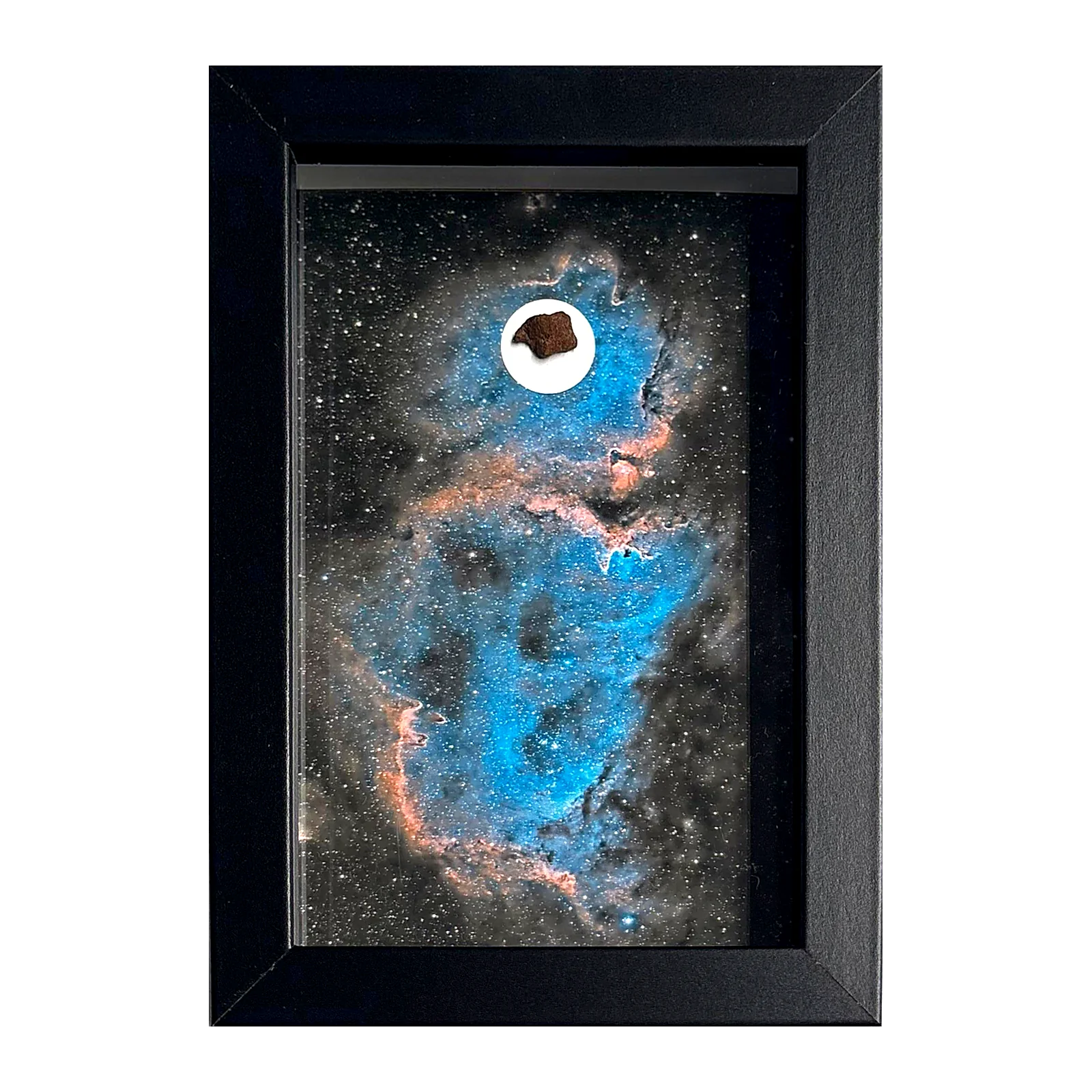 Tableau univers – nébuleuse de l'Âme, météorite Gebel Kamil